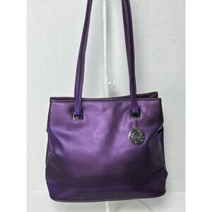 Frankie & Johnnie‎ Purple Purse Handbag Crossbody Formal Satin 10x10 Bold Retro
